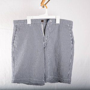 Men's Navy Blue Seersucker Plaid Gap Shorts 33-inch Waist